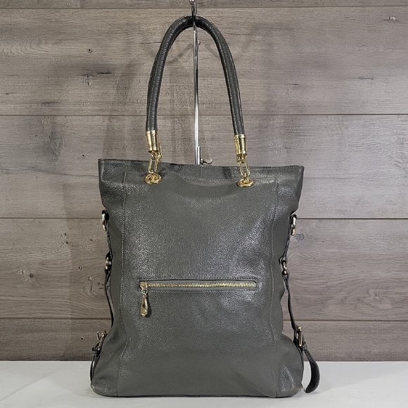 Kristen Bell Handbags - Kristen Bell for Erica Anenberg Gray Pebble Leather Tote Bag
